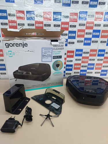 Robot Aspirador con función de fregado – 2 en 1 / Cámara/Tarjeta de Imagen/Ion/Giroscopio/Control por aplicación/Motor BLDC / 90 min / 0,5 L / 180 ml / 60 W / 72 dB/Negro Gorenje RVC 216 BK G∙Smart
